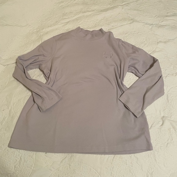 Blair Tops - Blair beige Long Sleeve mock neck women’s tee. Large l